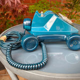 Telephone vintage Socotel S63 bleu 1983