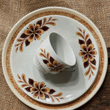 Service tasse et assiettes rétro 70´s