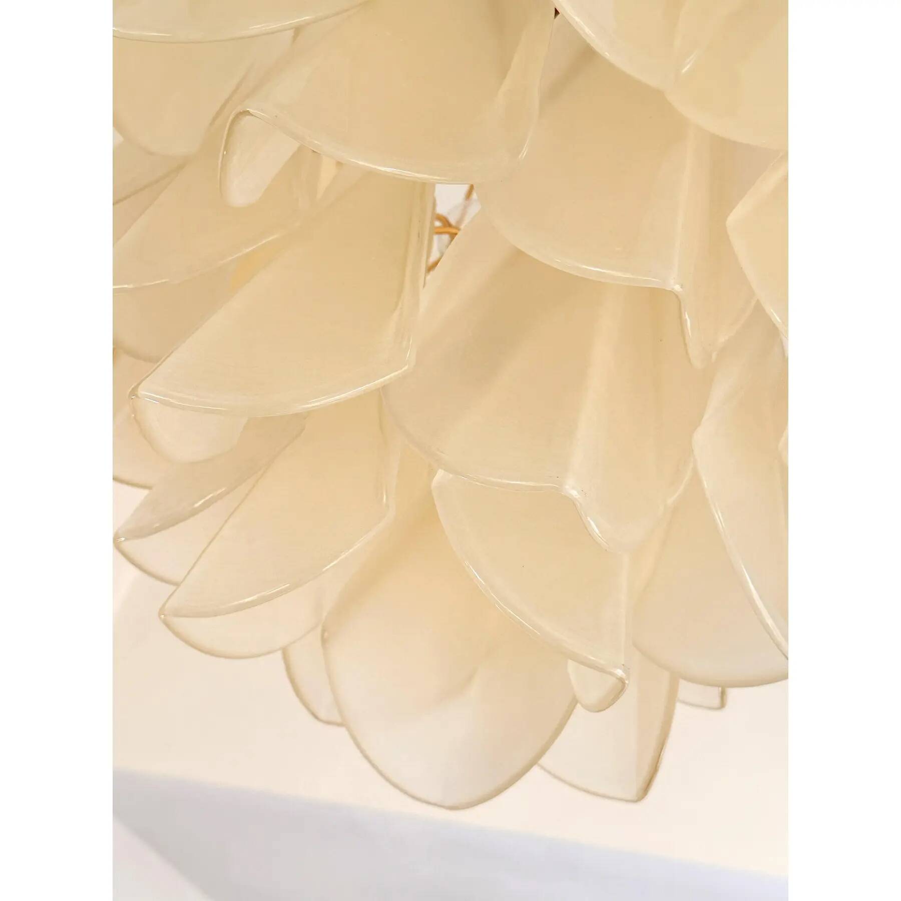 Contemporary Modern Sanded Champagne "Rondini" Murano Chandelier by Simoeng