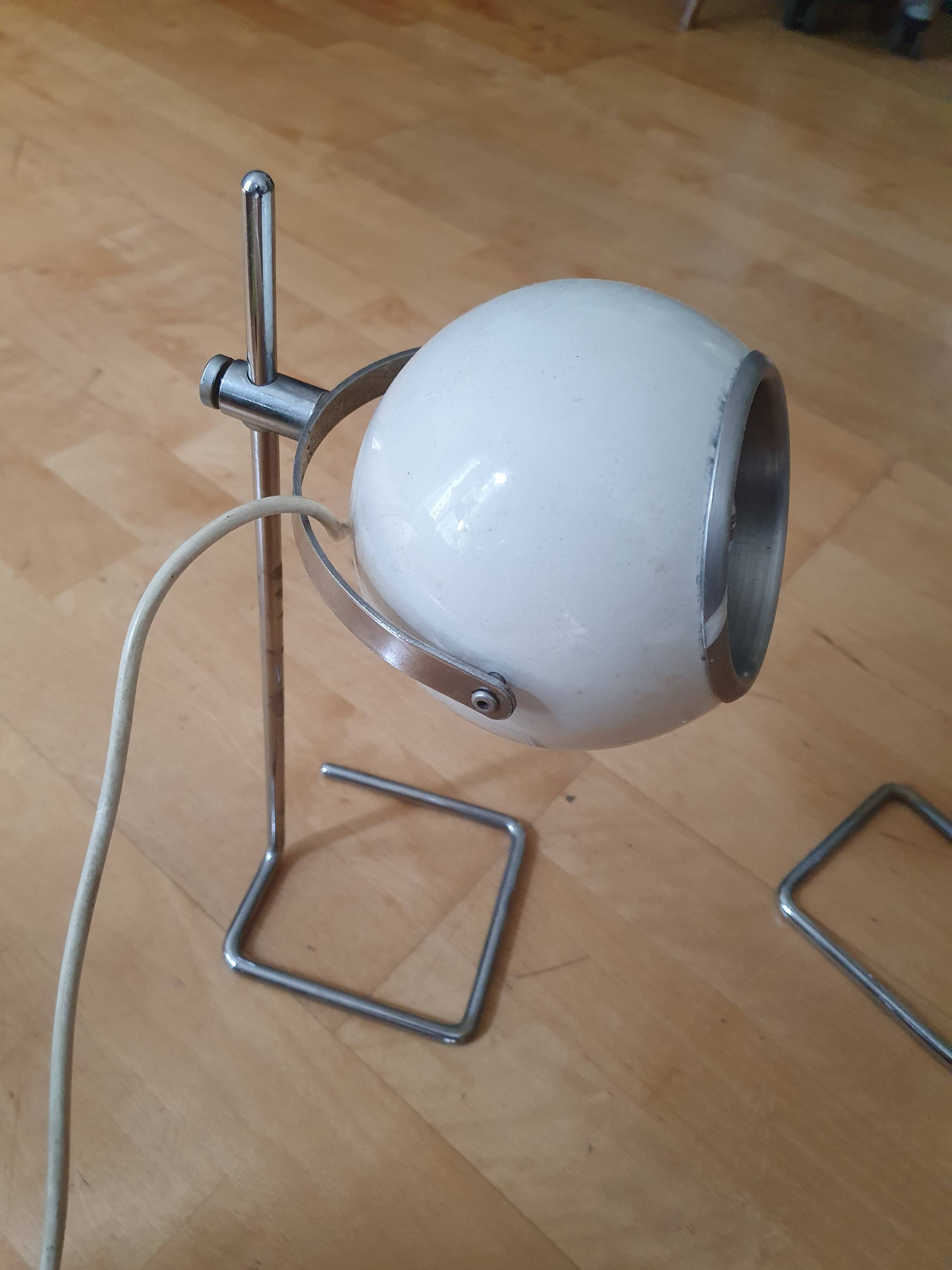 Pair of vintage eyeball lamps