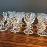 12 crystal glasses Val Saint Lambert model Yale