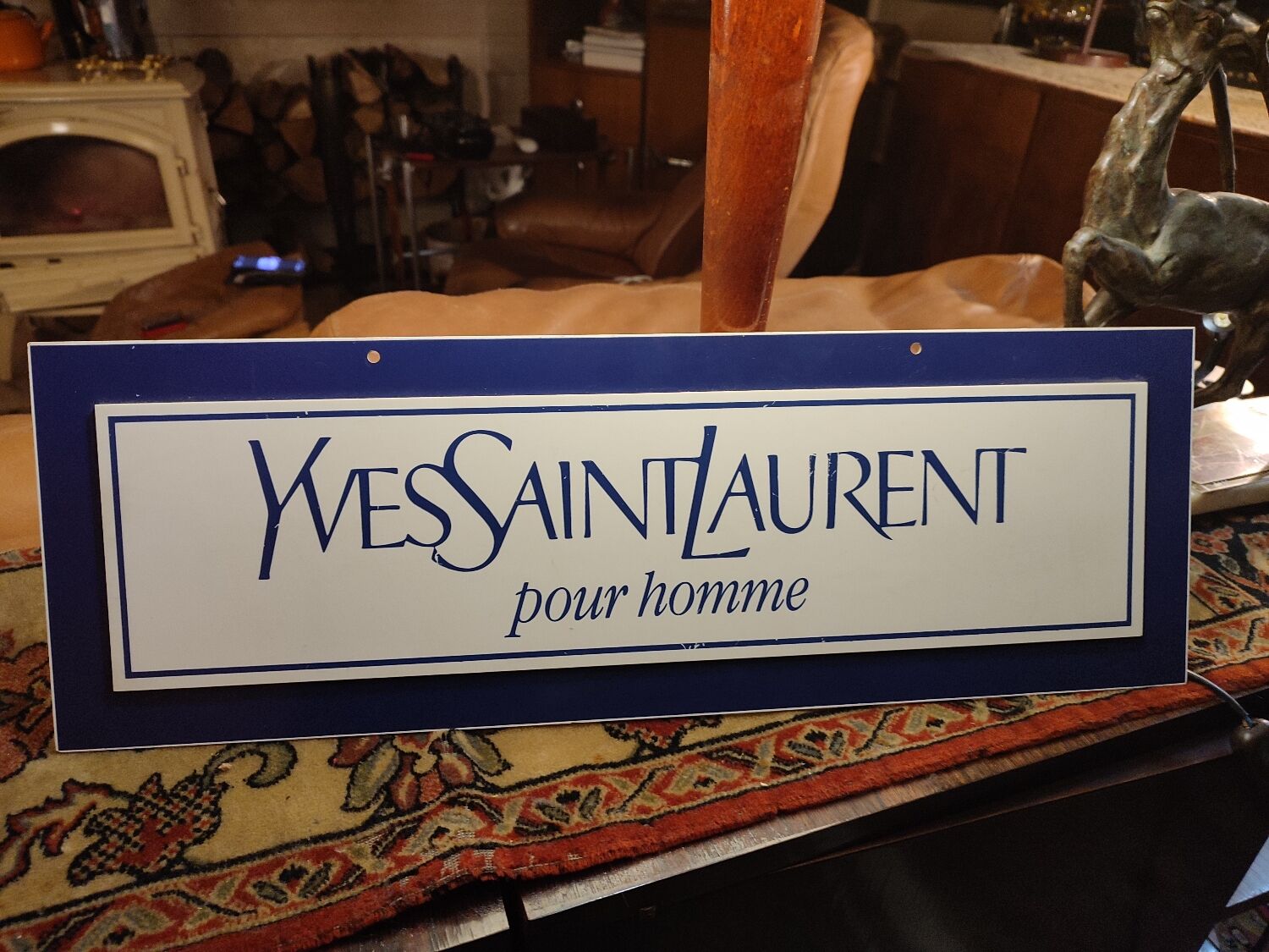 Vintage Yves Saint Laurent sign from the 80s