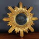 MIroir soleil bois doré et résine 60/70