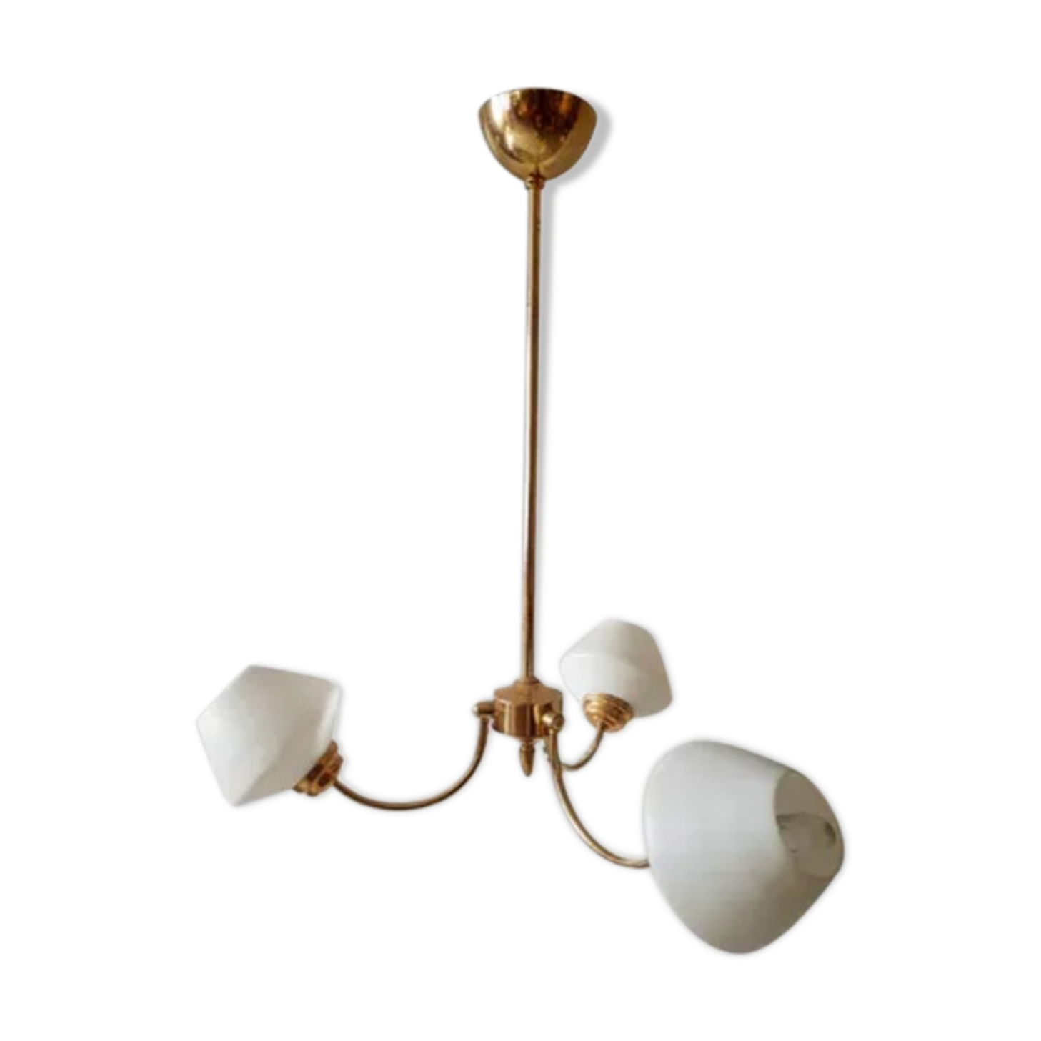 Gold and white vintage chandelier