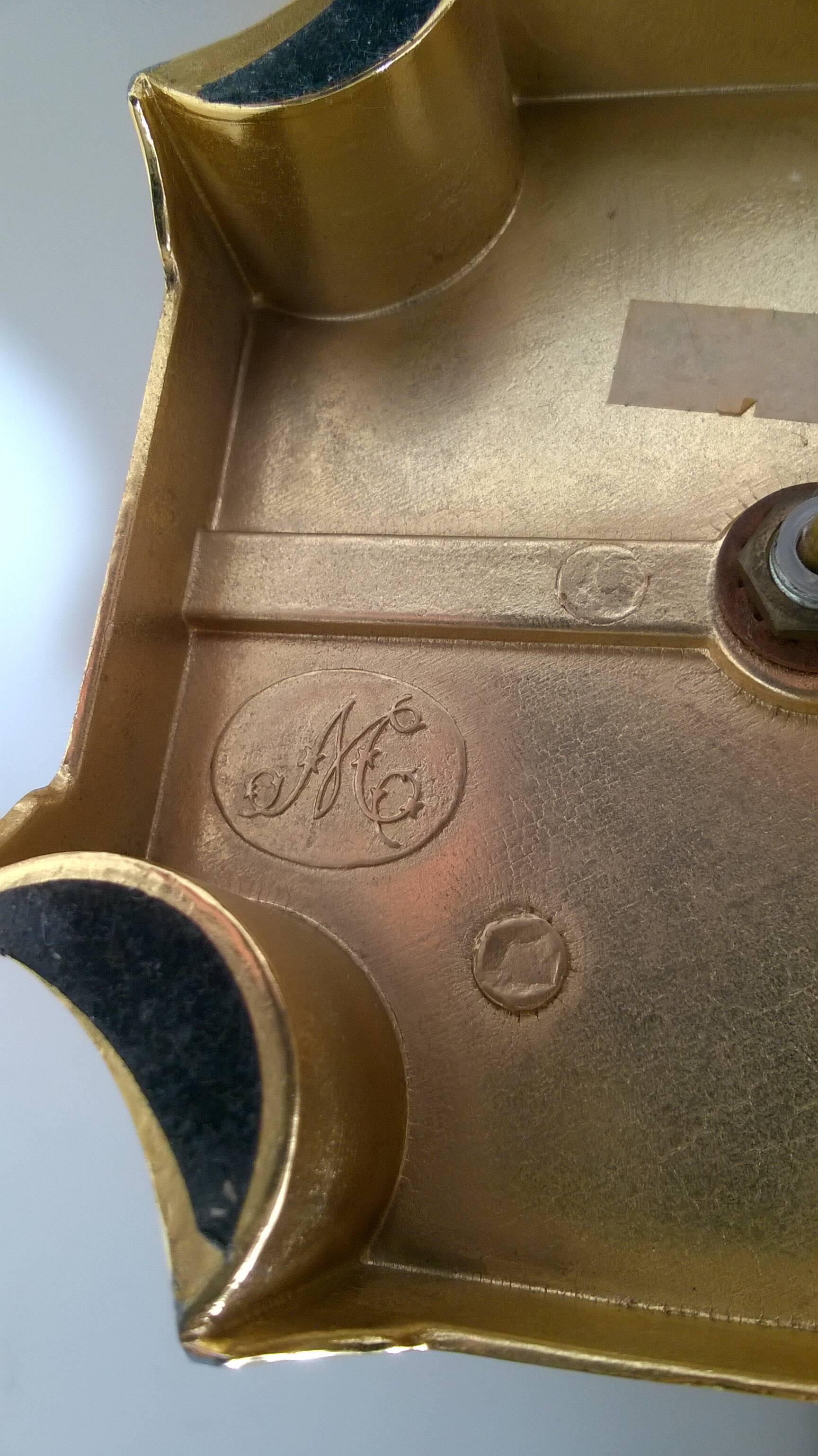 Porcelain and brass lamp by GIULIA MANGANI c.1980