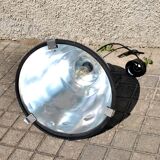 Industrial Workshop Pendant Lamp in Vintage Metal and Glass