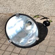 Industrial Workshop Pendant Lamp in Vintage Metal and Glass