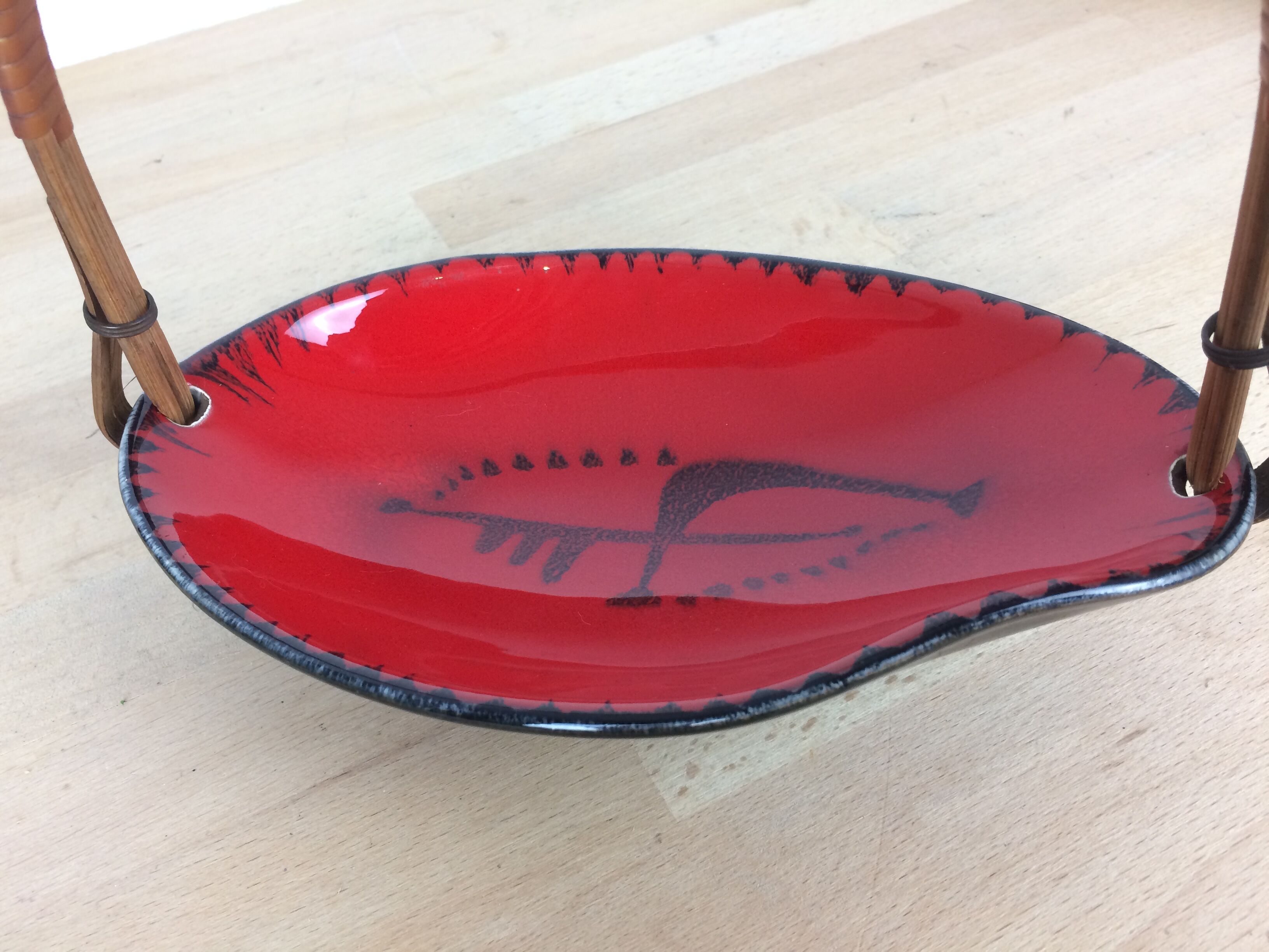 Empty pocket Elchinger ceramic black and red