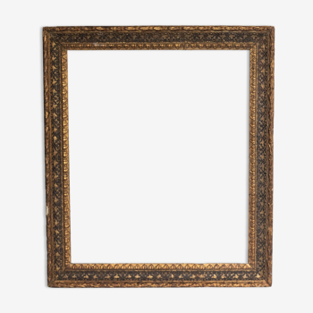 Old frame with black and gold moldings