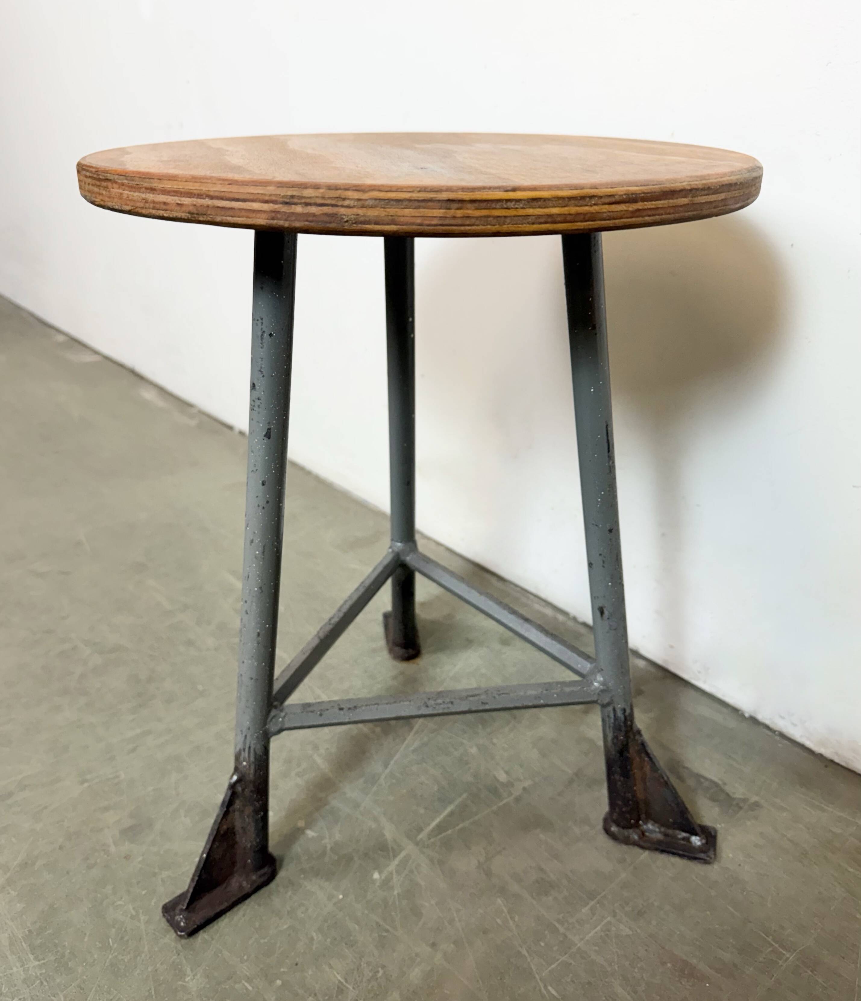 Grey Industrial Workshop Stool, 1960s