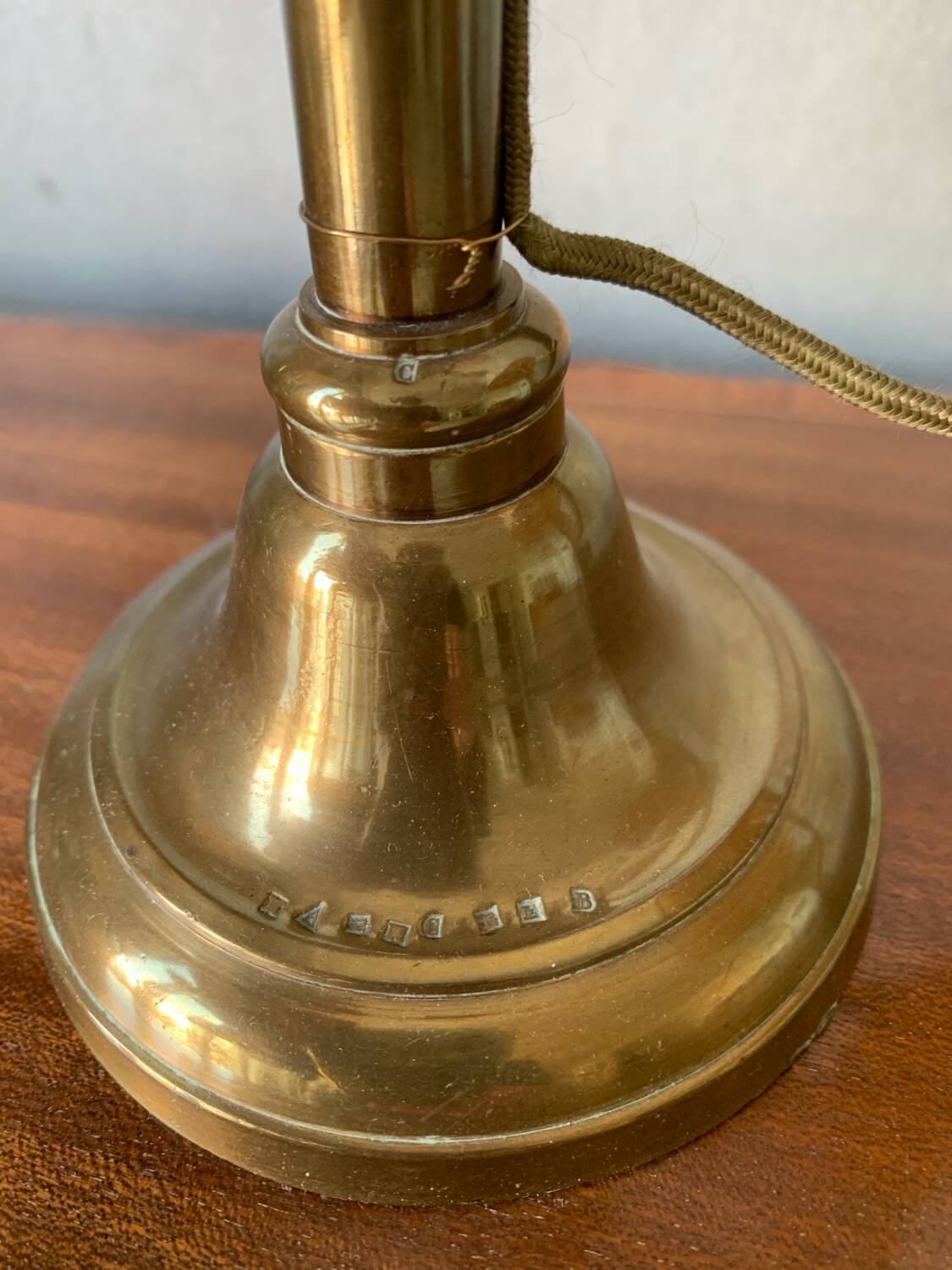Pair of brass table lamps