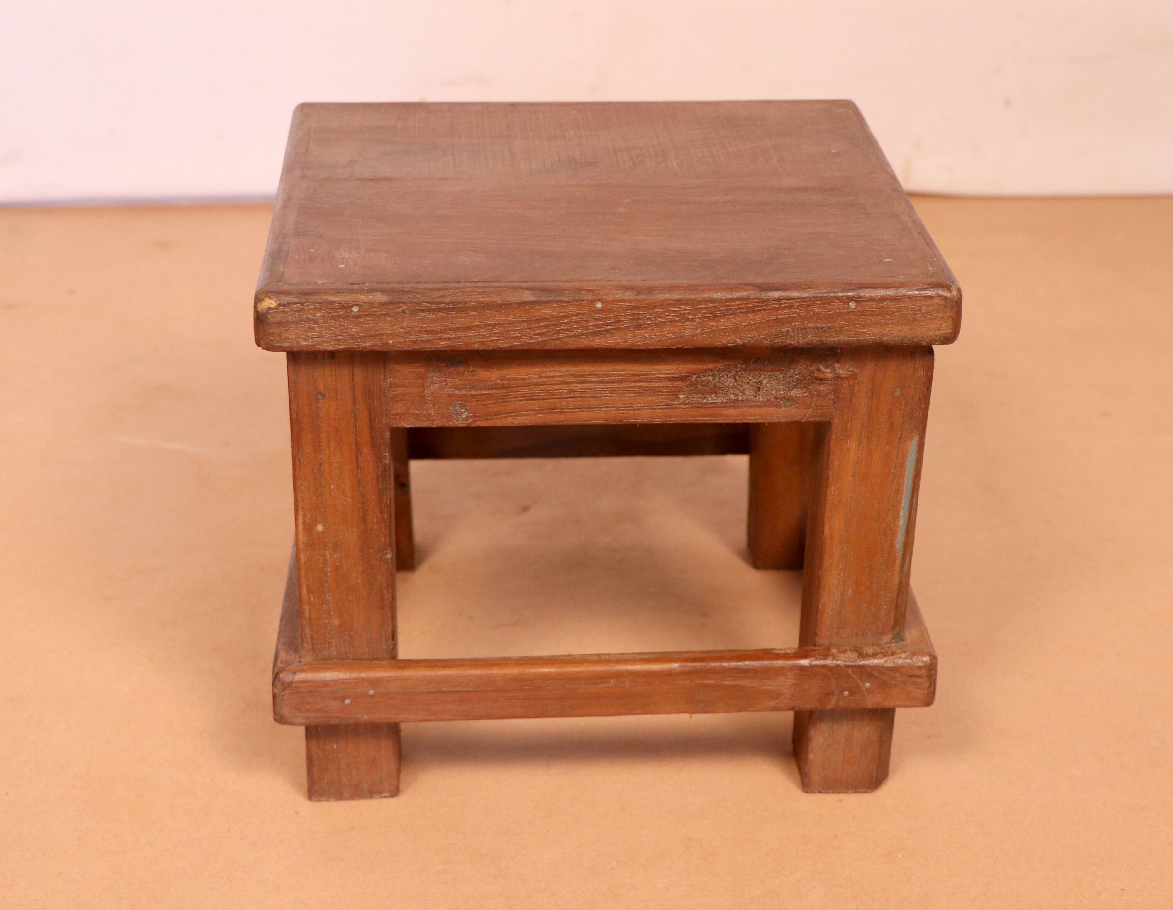 Old workshop bedside table