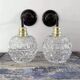 Pair of chiseled glass wall sconces