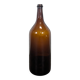 Large antique blown amber glass bottle