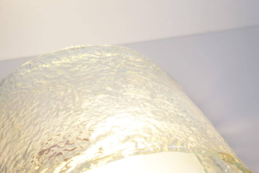 Set of two Italian ice glass Murano glass sconces