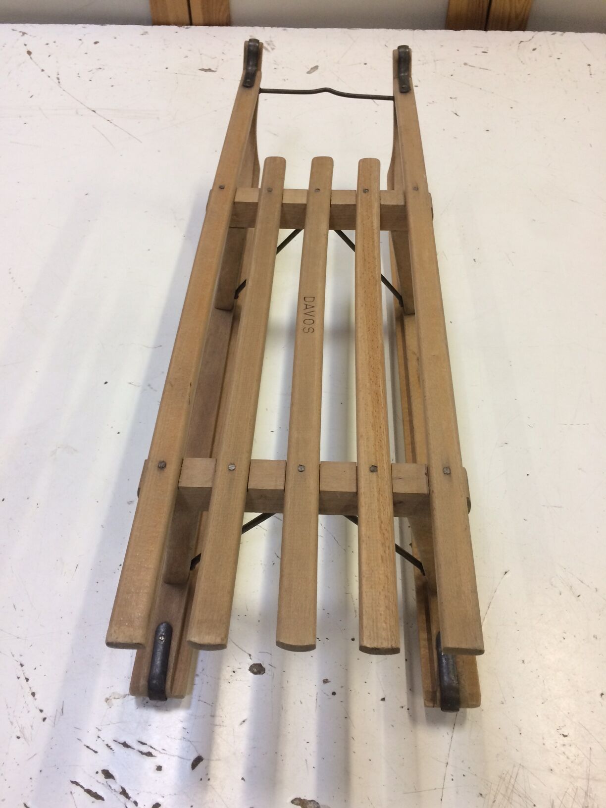 Vintage sled davos in solid beech  60/70