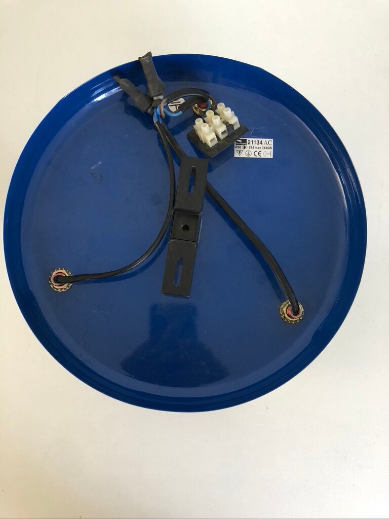 Metal ceiling lamp 3 spots from the 80s