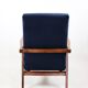 Vintage loft armchair 1970s navy blue velvet - 2 pieces available