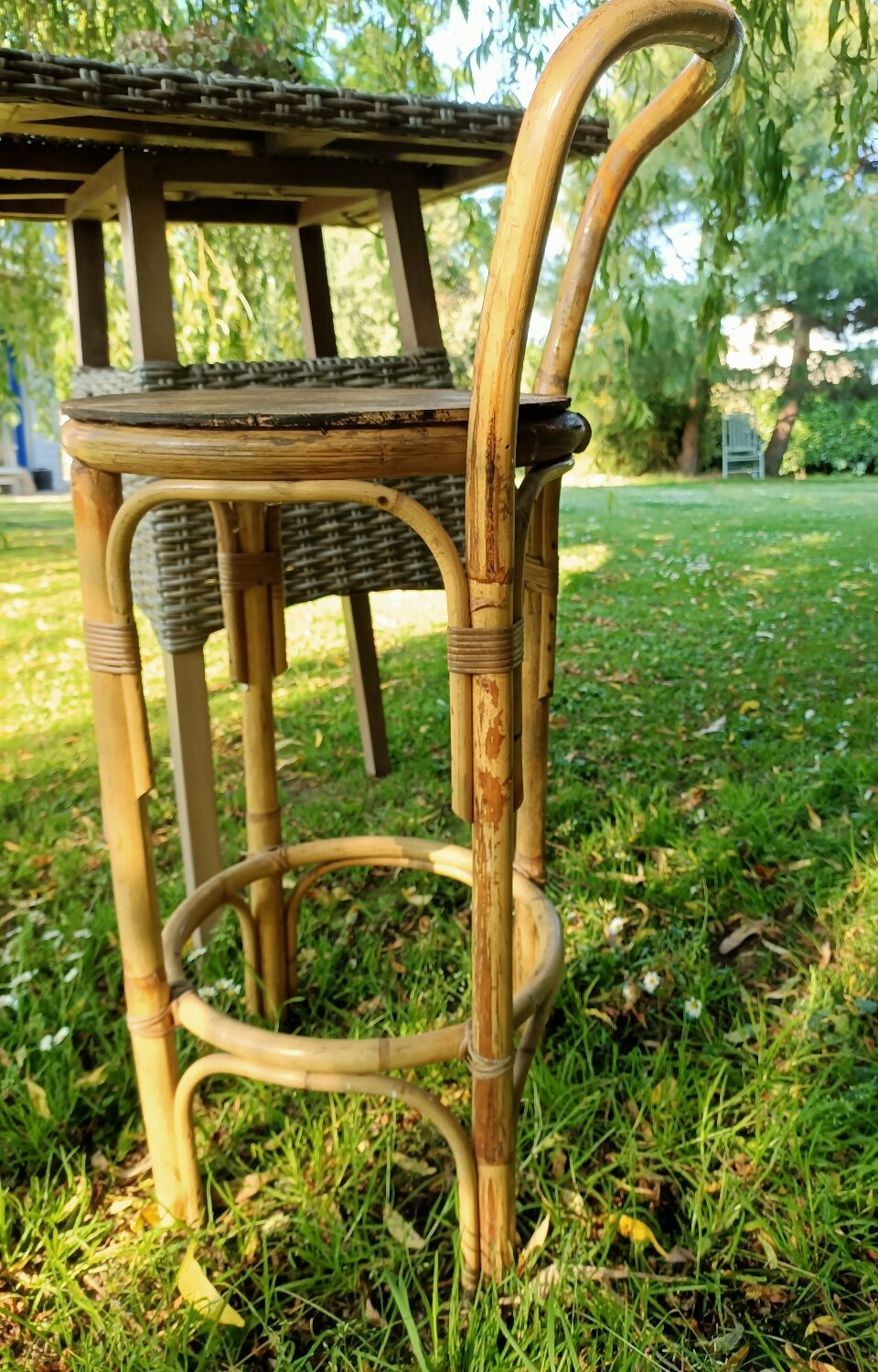 Bamboo bar stool
