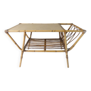 Table basse en rotin