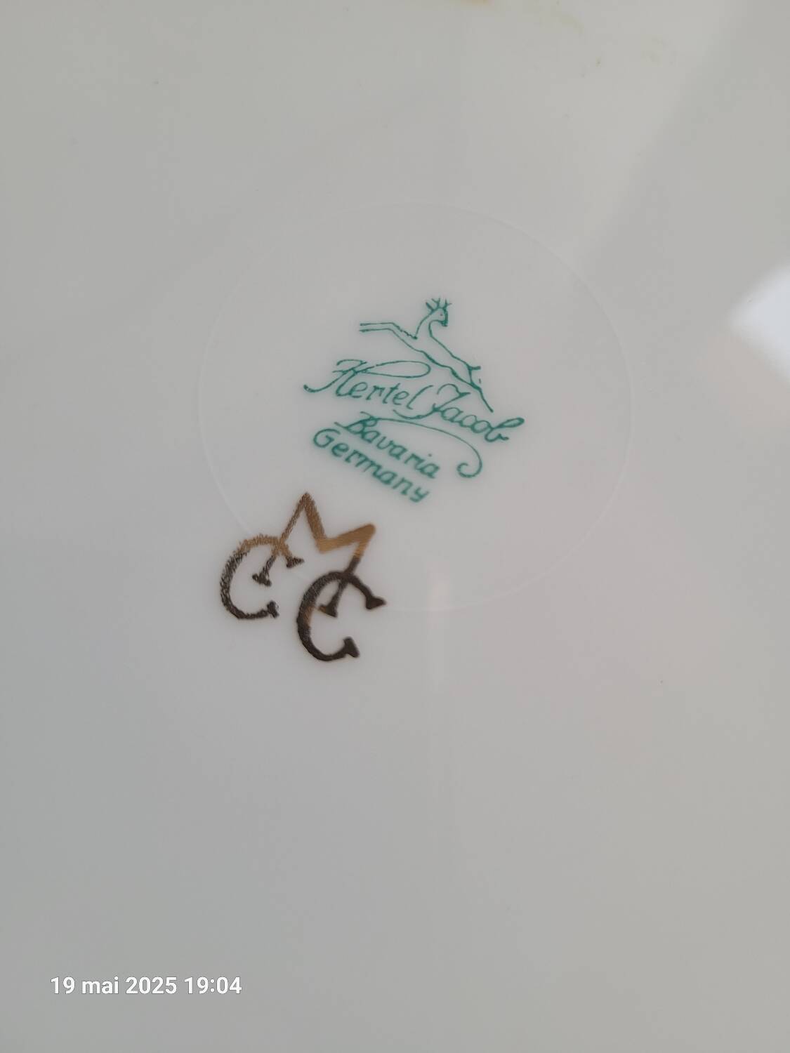 6 antique plates Hertel Jacob