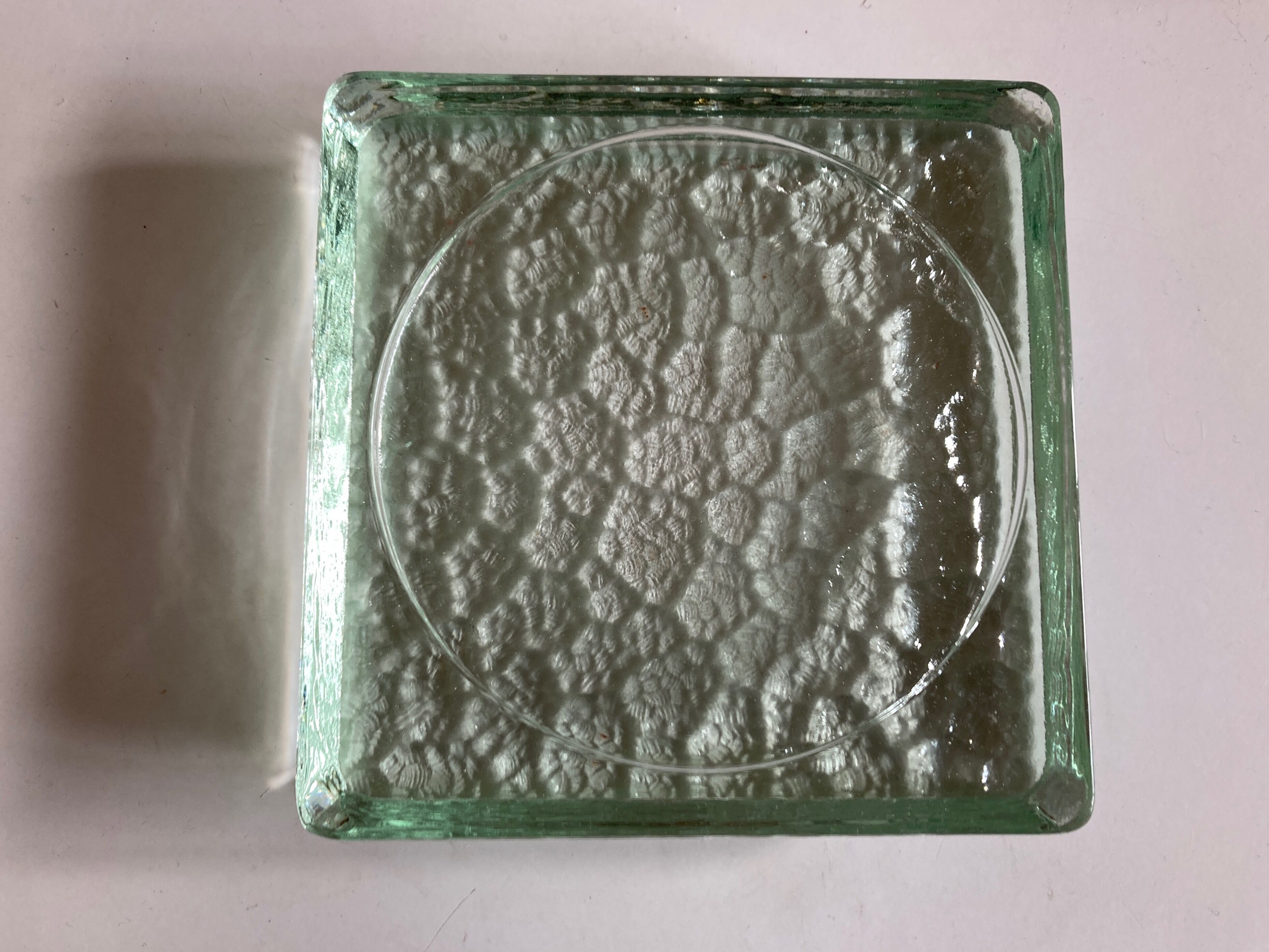 Product Pop Up Christmas 22 Empty pocket modernist glass pavement XXL pressed glass 1930-50