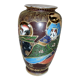 Vase of Japan Satsuma enamelled signature red stamp porcelain