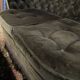 Vintage toad sofa from the 50s-60s in green velvet