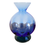 Blue and green vase from Cristalleria Etruria