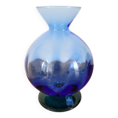 Vase bleu et vert de la Cristalleria Etruria