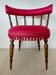 Napoleon III office chair in fuchsia velvet