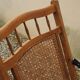 19th-century caned chaise longue in colonial style