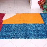 Handmade traditional Berber rug with colourful patterns, size 150/250cm.