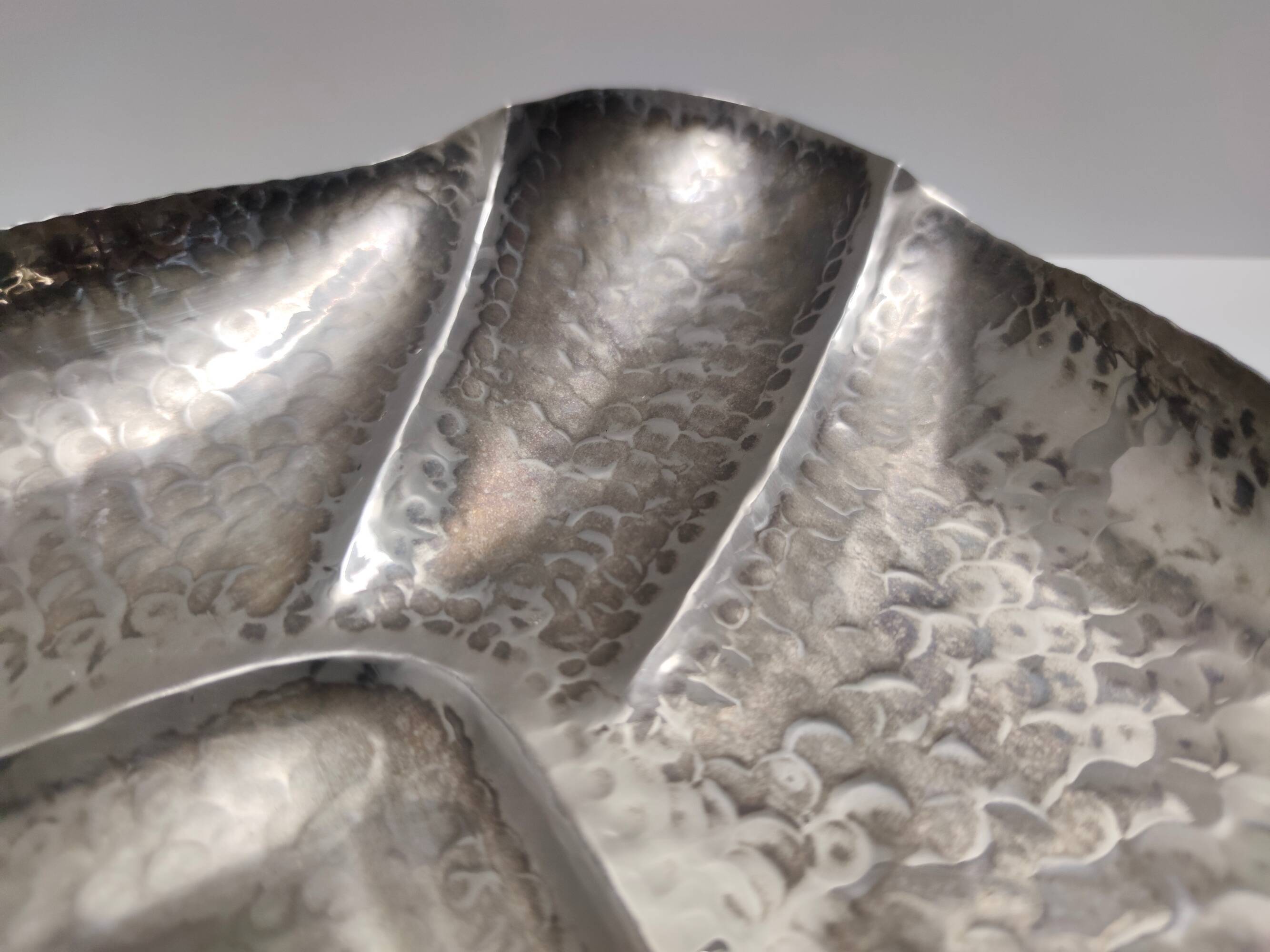 Vintage Rectangular Embossed Silver Plated Tray / Centerpiece by Olri, Italy