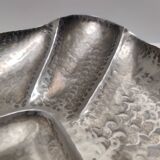 Vintage Rectangular Embossed Silver Plated Tray / Centerpiece by Olri, Italy