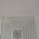Cubic satin white glass wall light by glashütte limburg attrib., germany 1980s