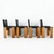 Monk dining chairs by Afra & Tobia Scarpa for Molteni, 1970s