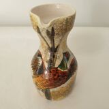 Ceramic pitcher with Pheasant motif (hunting) Signed (Signature to be identified)