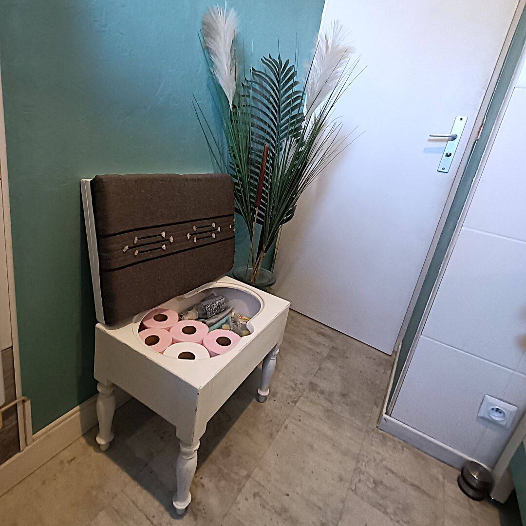 Modern storage stool - unique piece