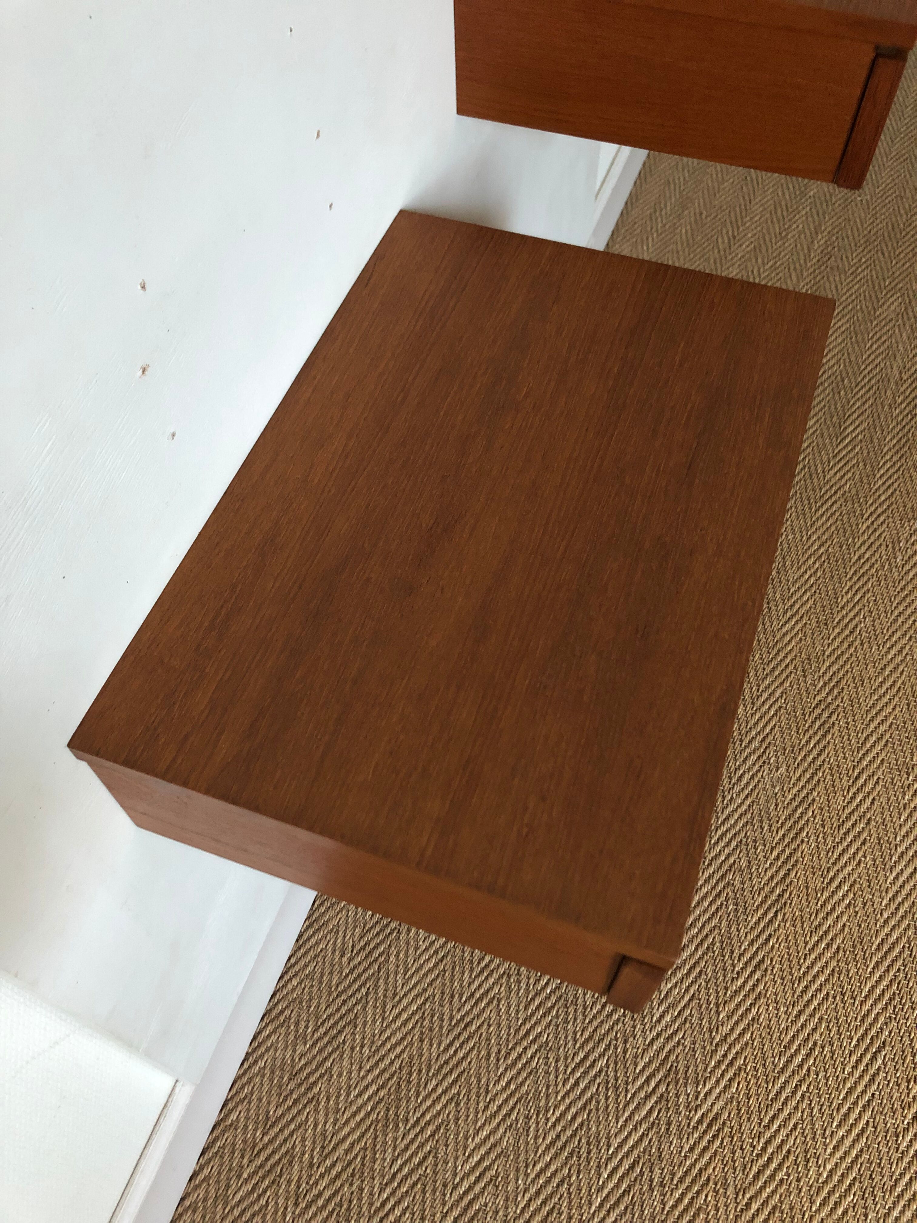 Pair of wall bedside tables