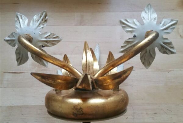 Applique murale métal et tôle doré épis de blé Masca