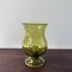 bougeoir en verre bullé vert biot années 60