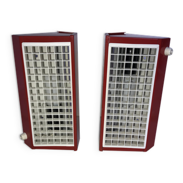 Pair of metal wall lights IKEA type V204 red