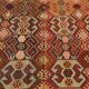 Tapis Kilim couleur terre cuite 212x438Cm, tapis en laine tissé à la main, tapis Oushak