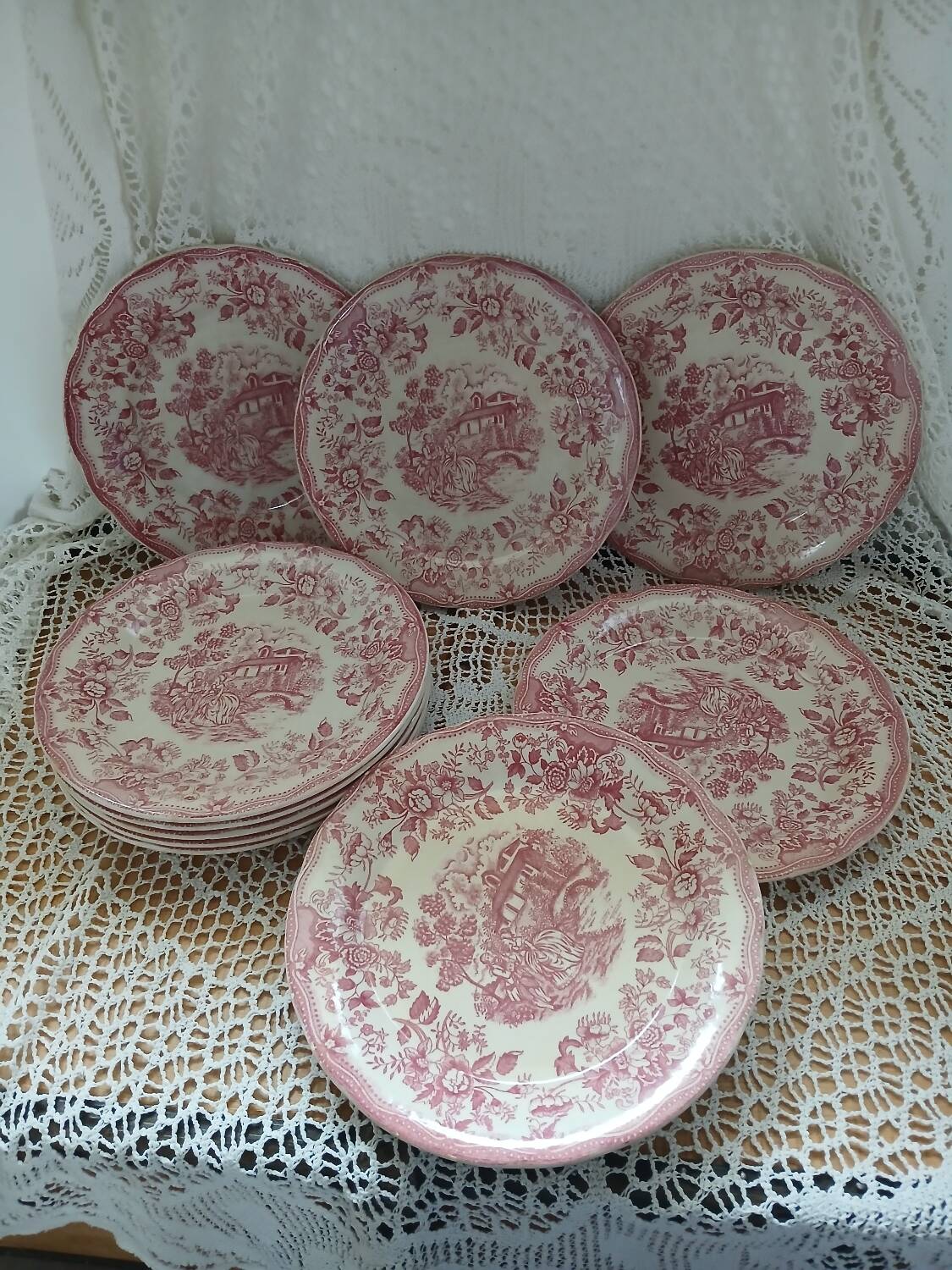 10 antique dinner plates