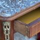 Bedside table in wood marquetry from the 19th century