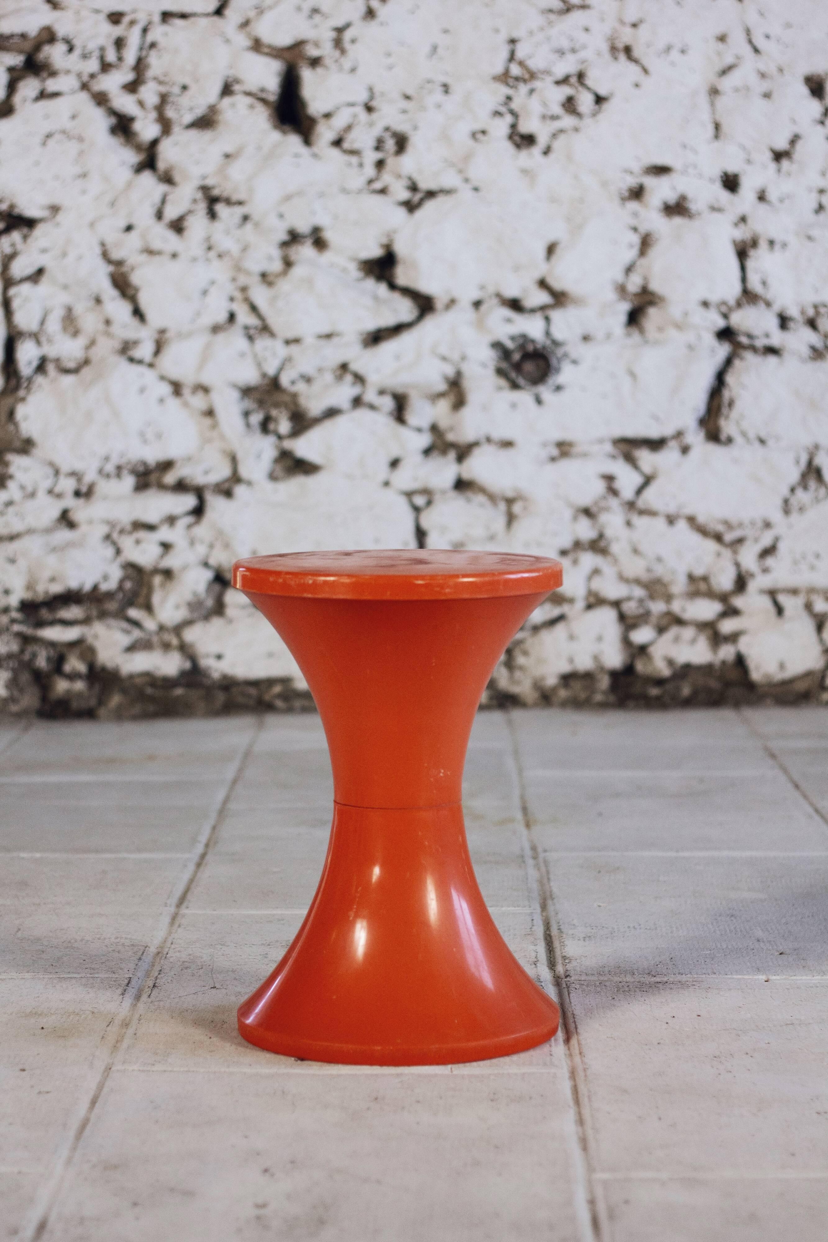 White Tam Tam stool by Henri Massonnet for Stamp, 1970