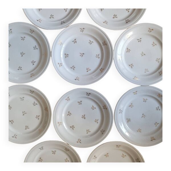 10 assiettes en porcelaine J&Cie
