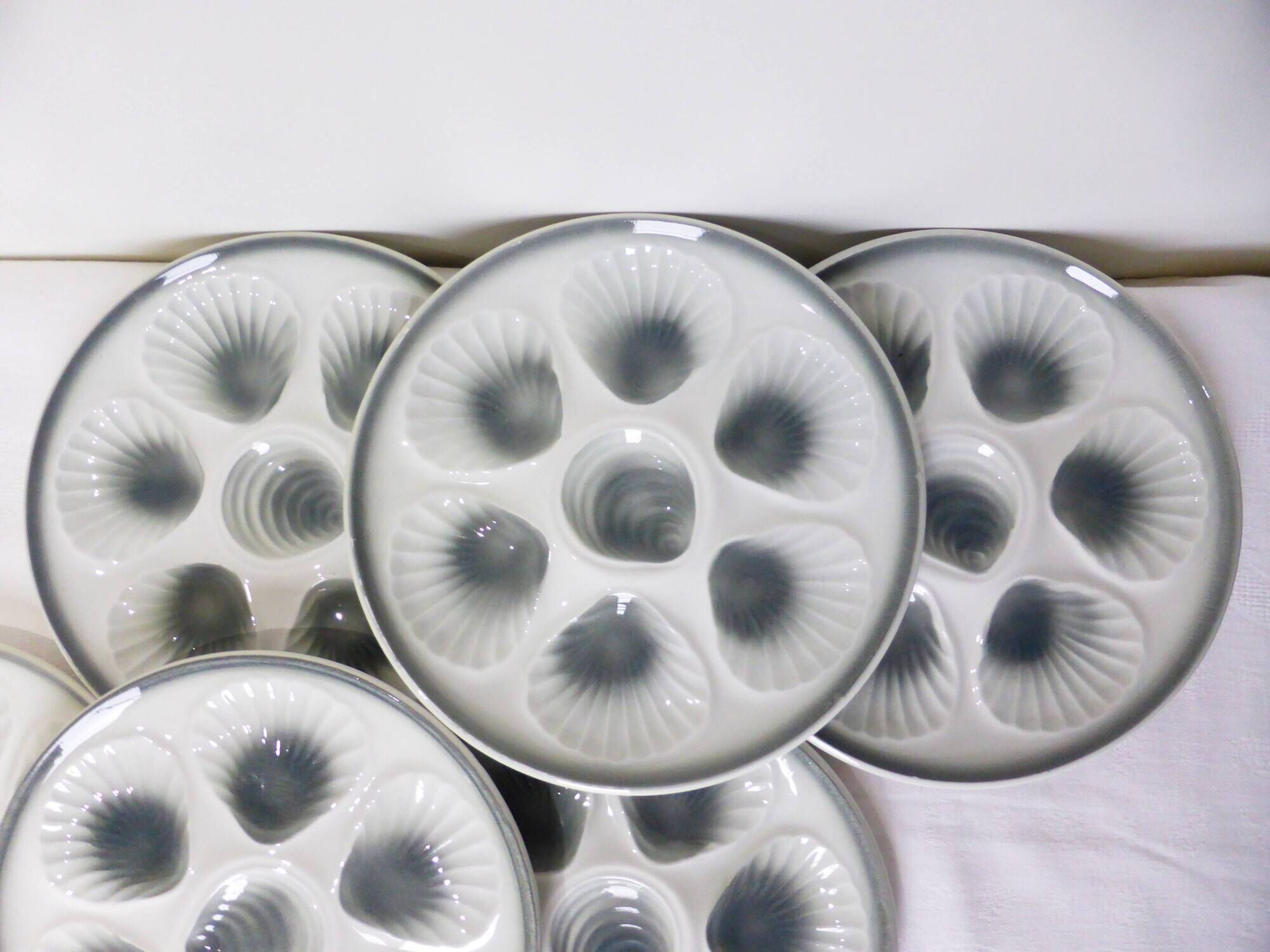 6 oyster plates Moulin des Loups and Orchies 210371