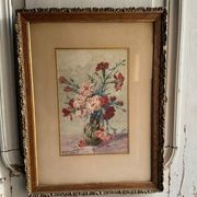 Watercolor on paper still life bouquet of flowers by Beutizzy 1907